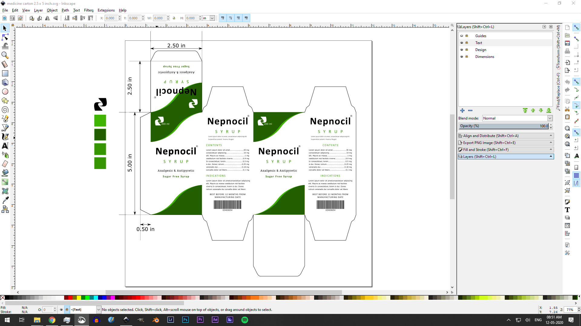Medicine carton 3D mock-up