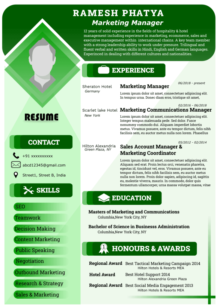 Resume Detail View
