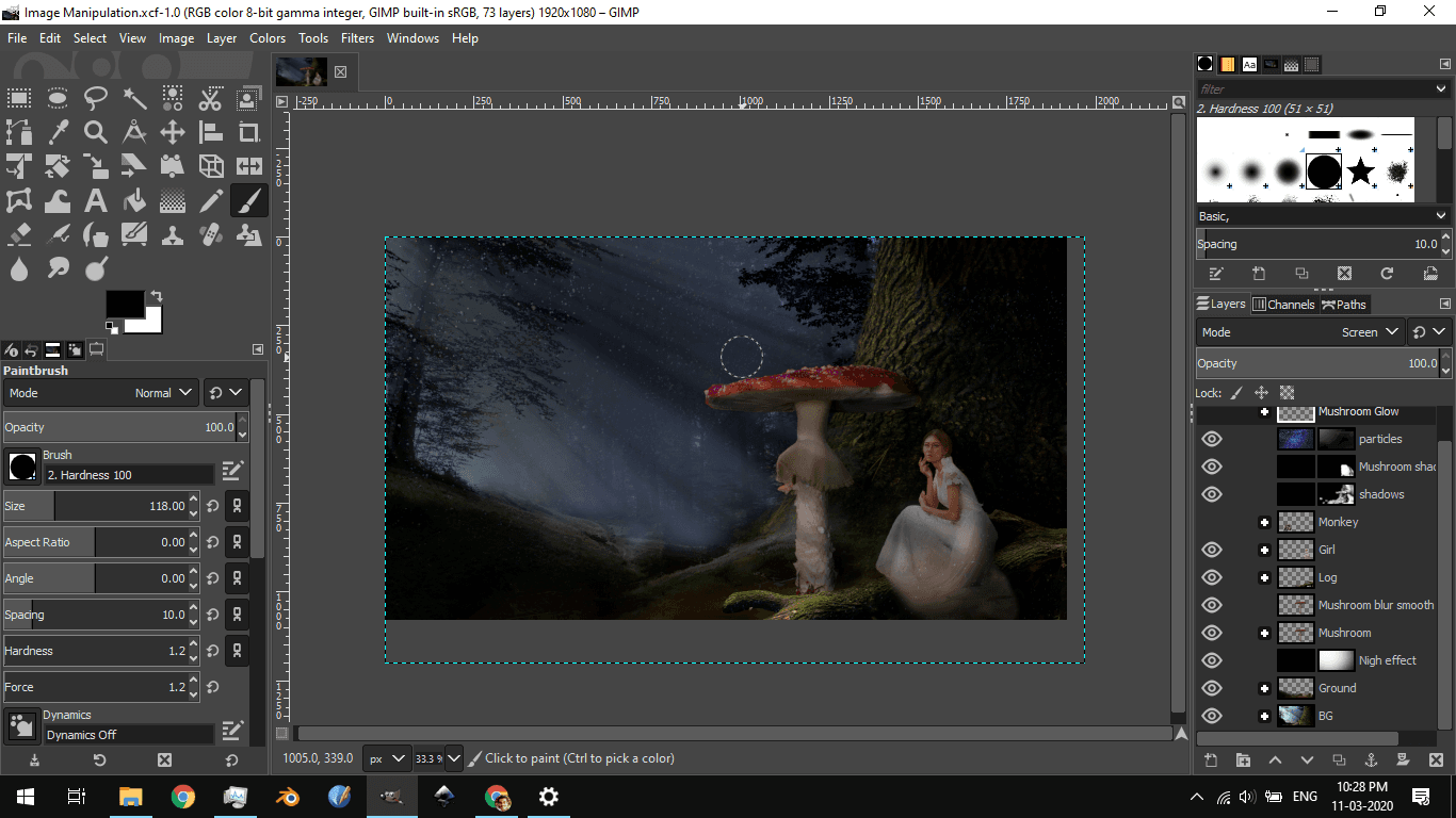 GIMP recreation of the Mystic Forest concept