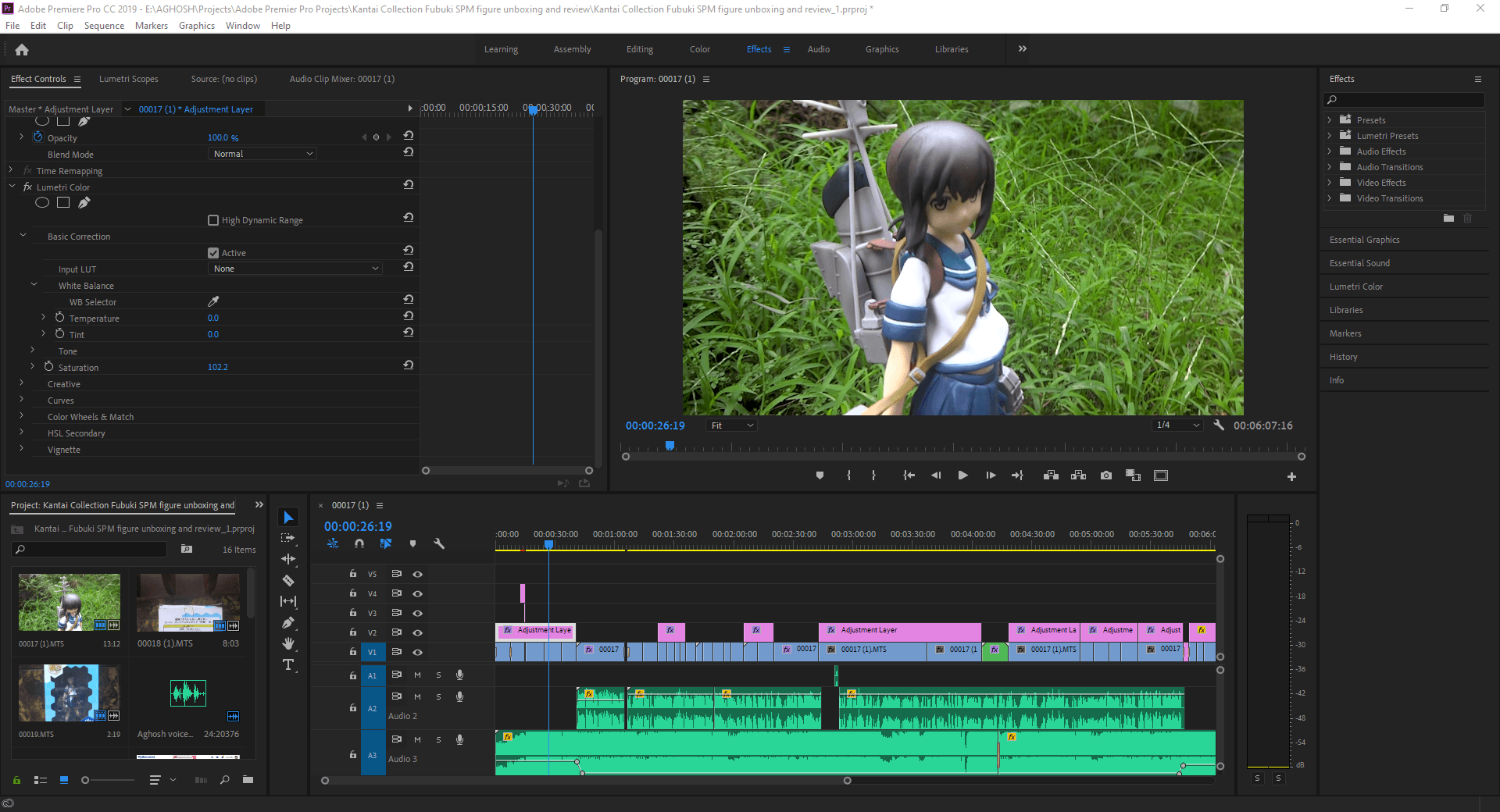 Premiere Pro Timeline - Fubuki Figure Review