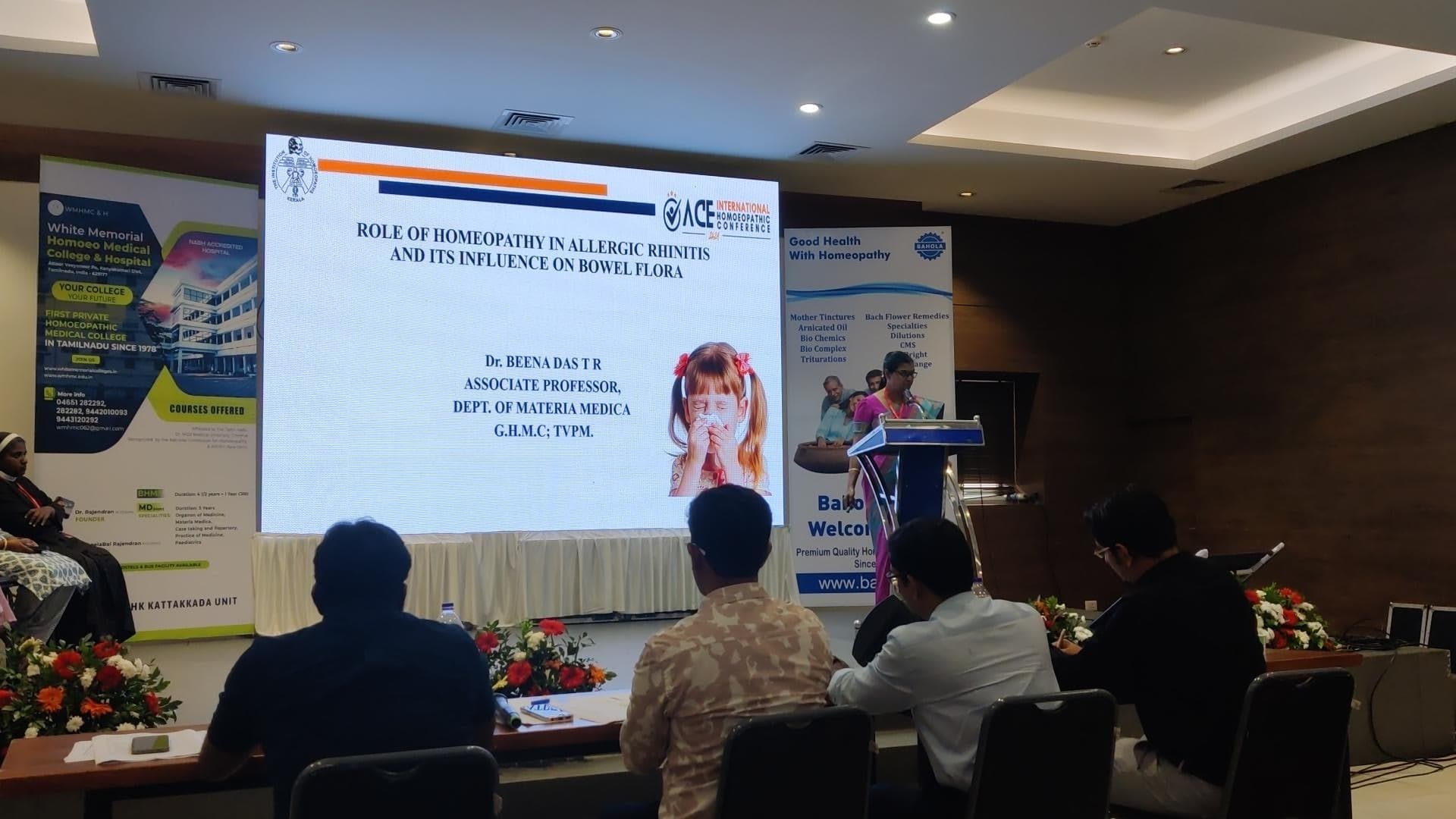 Dr Beena Das presenting